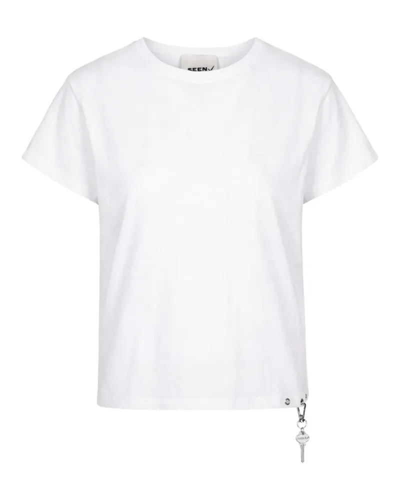 Seen Users Chastity T-Shirt mit Schlüsselanhänger - Weiß Weiß