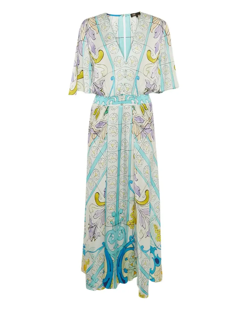 Maje mosaic-print maxi dress - Weiß Weiß