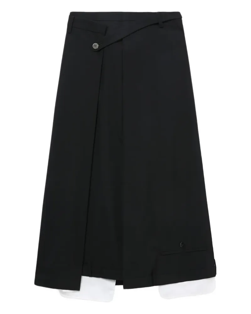 ENFÖLD Rock mit gewickeltem Einsatz - Schwarz Schwarz