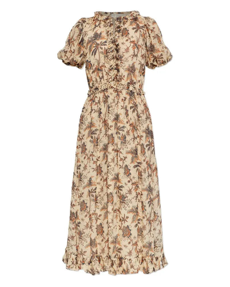 Ulla Johnson Rosamunde floral midi dress - Nude Nude