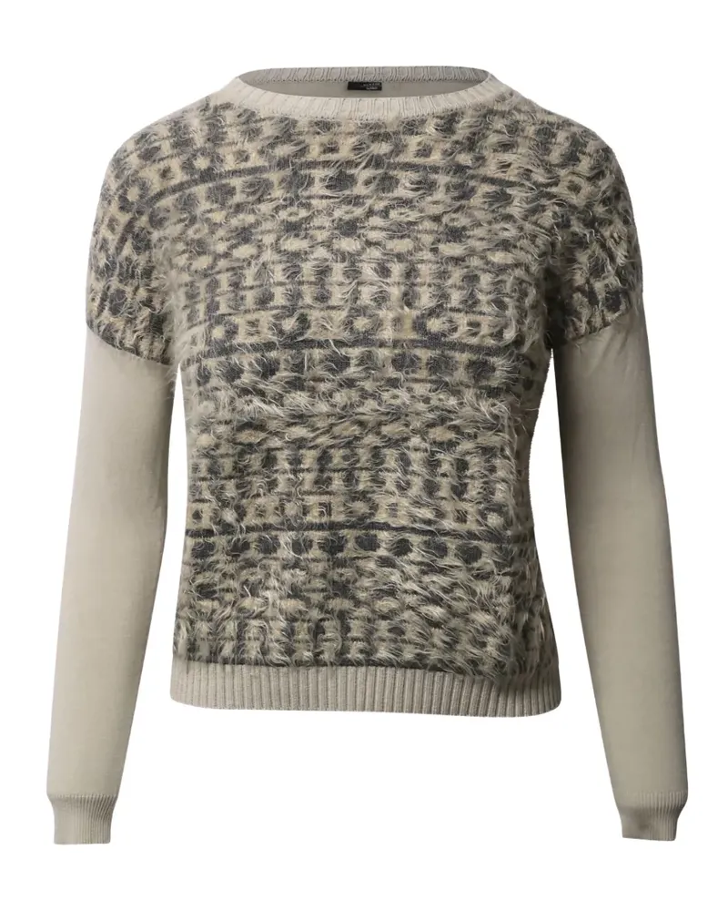 Max Mara panelled crew-neck sweater - Nude Nude