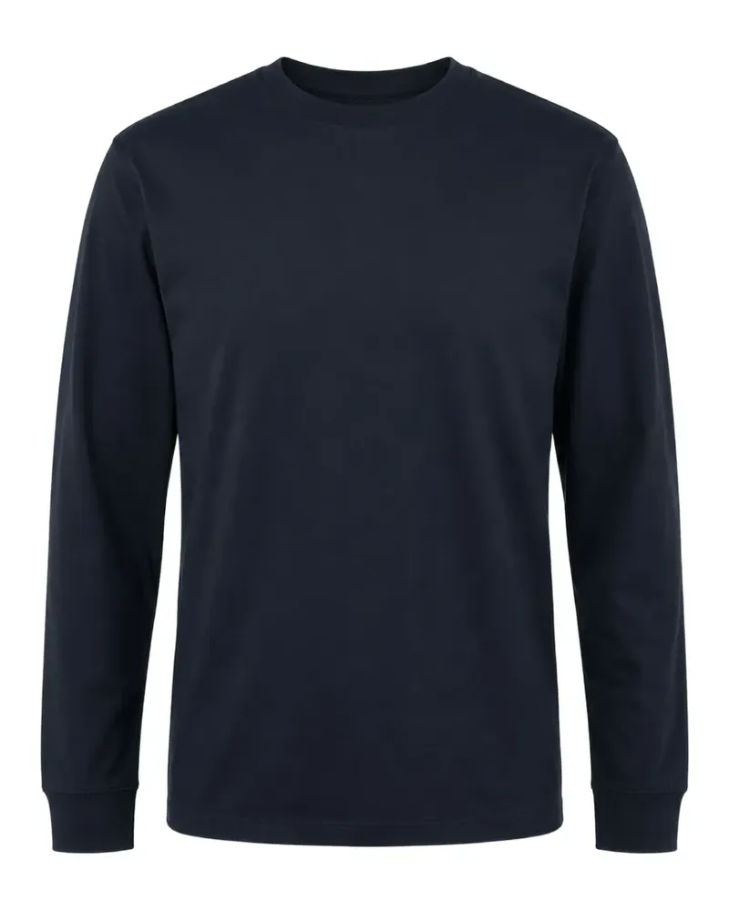 Handvaerk long-sleeve crew-neck T-shirt - Blau Blau