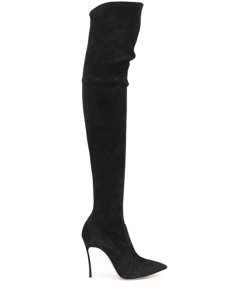 Casadei Overknee-Stiefel mit hohem Absatz - Schwarz Schwarz
