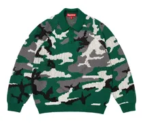 Small Box Poloshirt mit Camouflage-Print - Grün