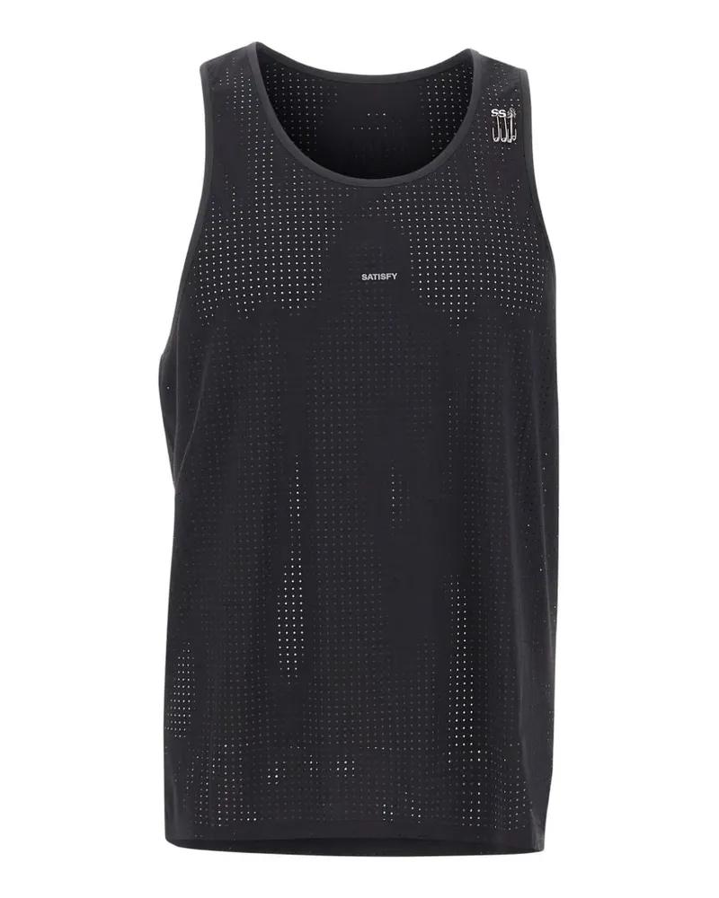 Satisfy perforated tank top - Schwarz Schwarz