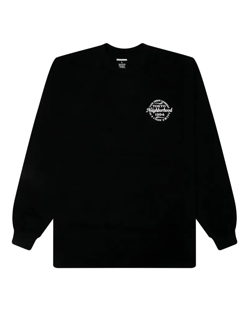 Neighborhood LS-4 T-Shirt mit Logo-Print - Schwarz Schwarz