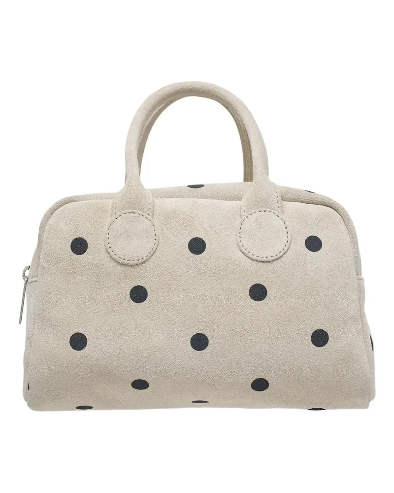 Marge Sherwood small Boat Shopper polka-dot leather tote bag - Nude Nude