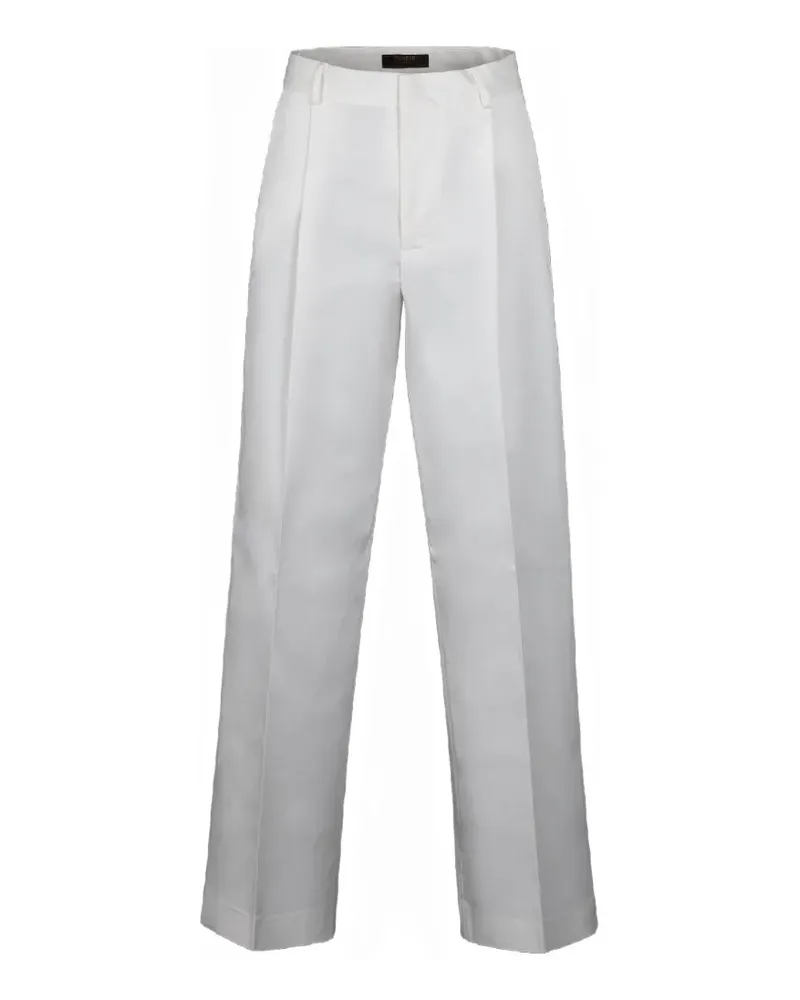 MOORER Ofilia pleated trousers - Weiß Weiß