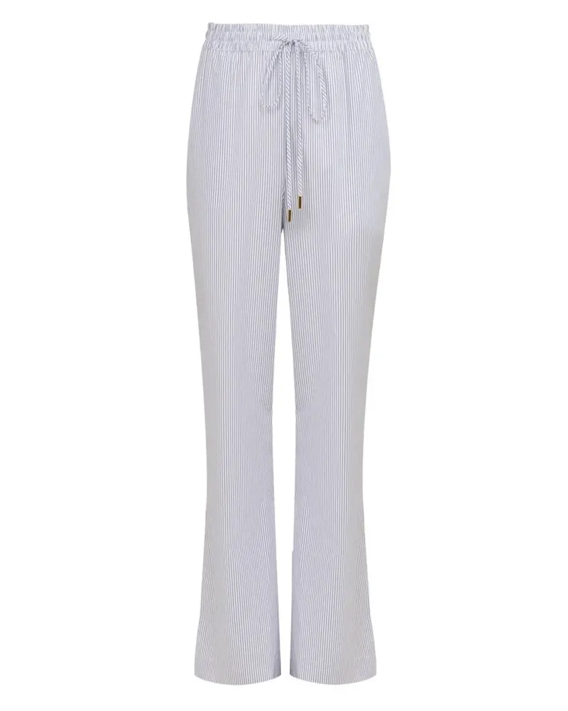 Lenny Niemeyer Gestreifte Hose mit Stretchbund - Weiß Weiß