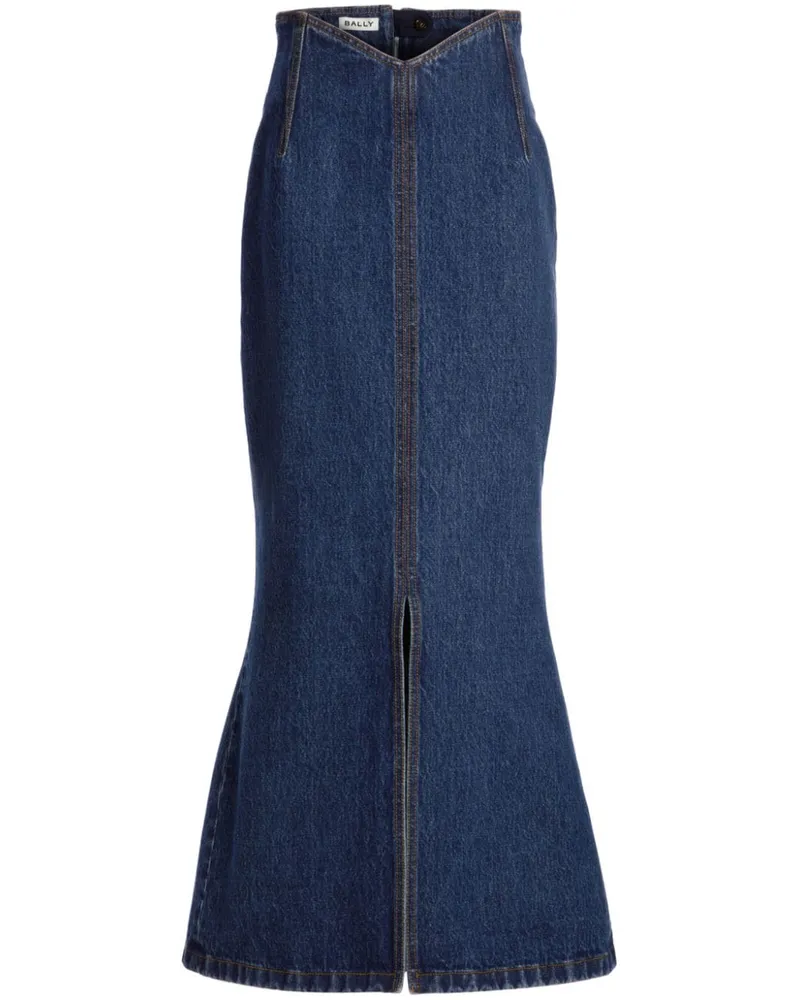 Bally Mittellanger Jeansrock - Blau Blau