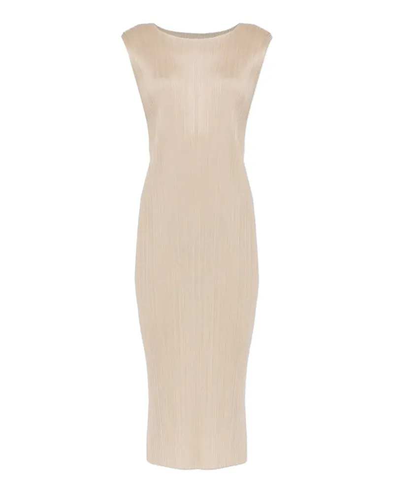 Issey Miyake pleated midi dress - Nude Nude