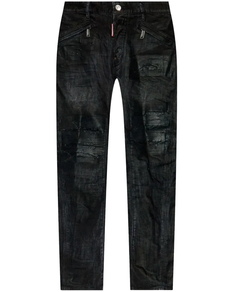 Dsquared2 Tidy Biker-Jeans - Schwarz Schwarz