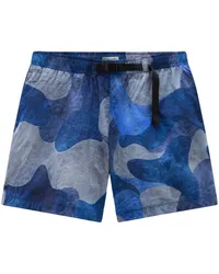 Woolrich Joggingshorts mit Camouflage-Print Blau