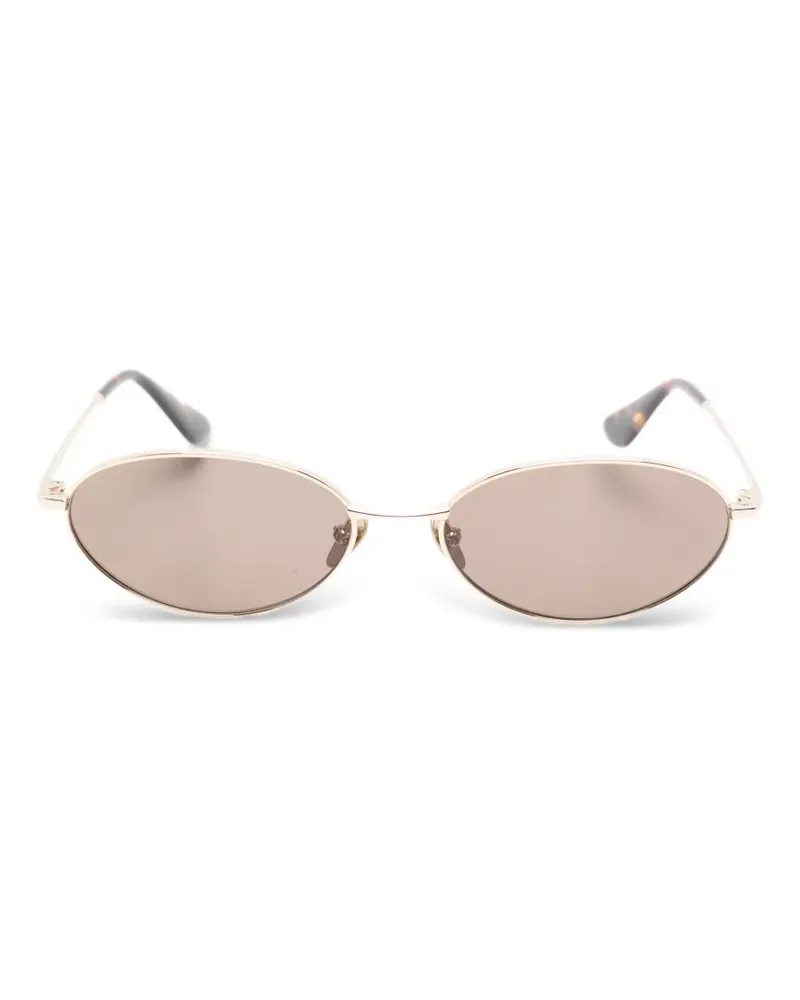 GIGI STUDIOS Amelis oval-frame sunglasses - Gold Gold