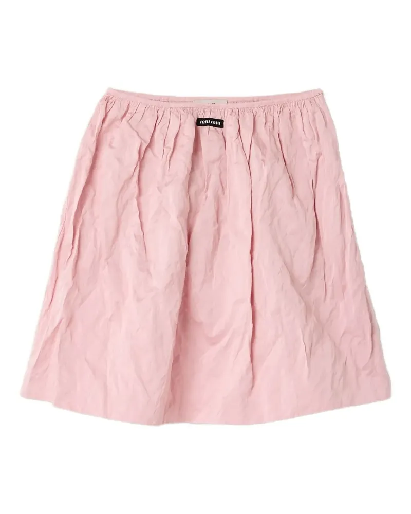 Miu Miu Minirock mit Logo - Rosa Rosa