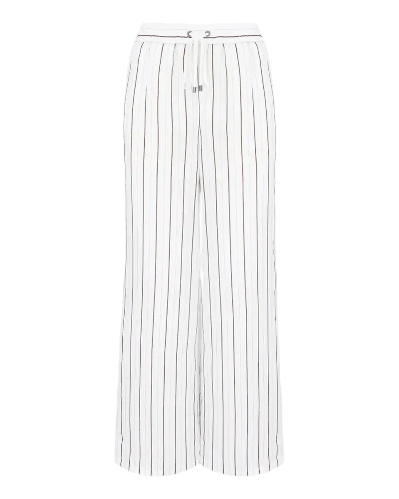 Lorena Antoniazzi striped drawstring trousers - Weiß Weiß