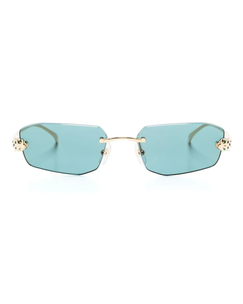 Cartier Sonnenbrille mit geometrischem Gestell - Gold Gold