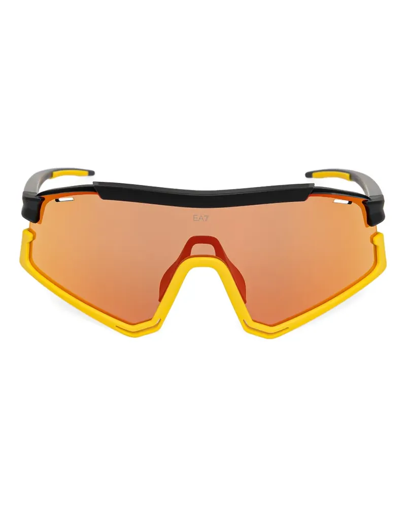 EA7 Velonix geometric-frame sunglasses - Gelb Gelb