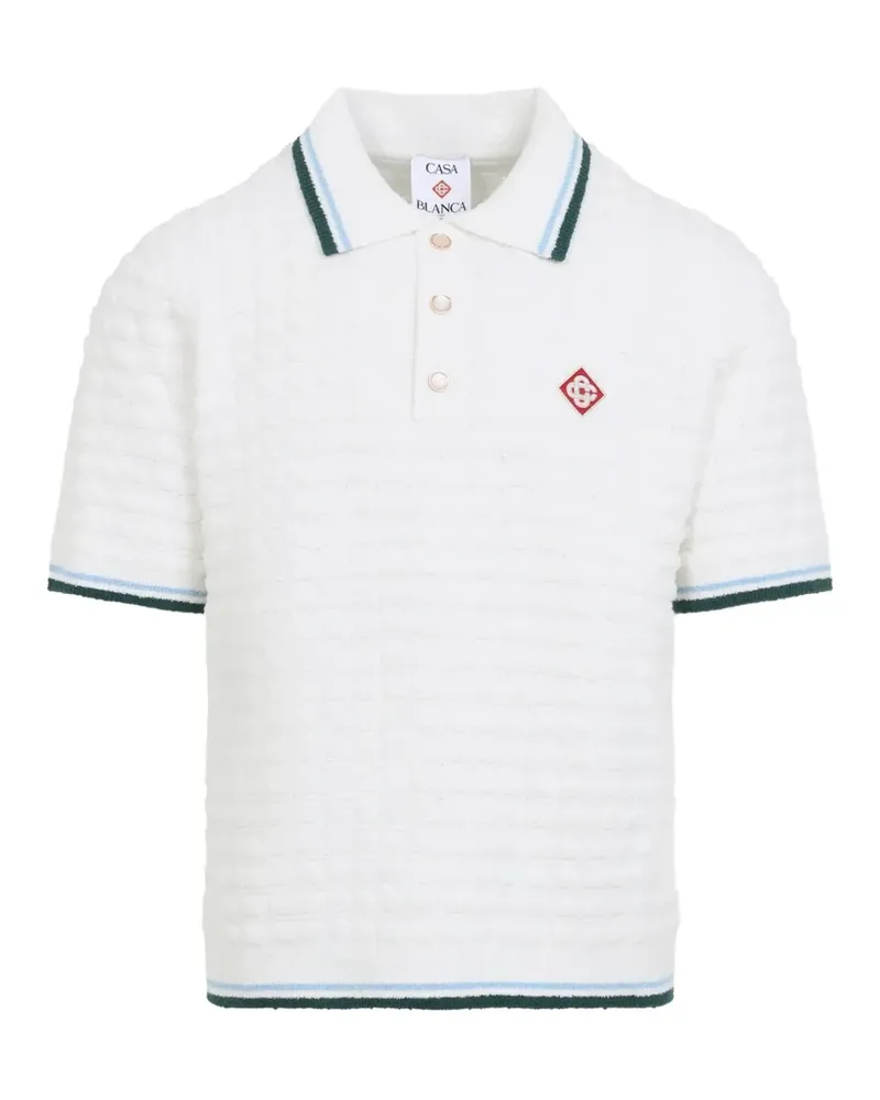 Casablanca Paris Gestricktes Poloshirt - Weiß Weiß
