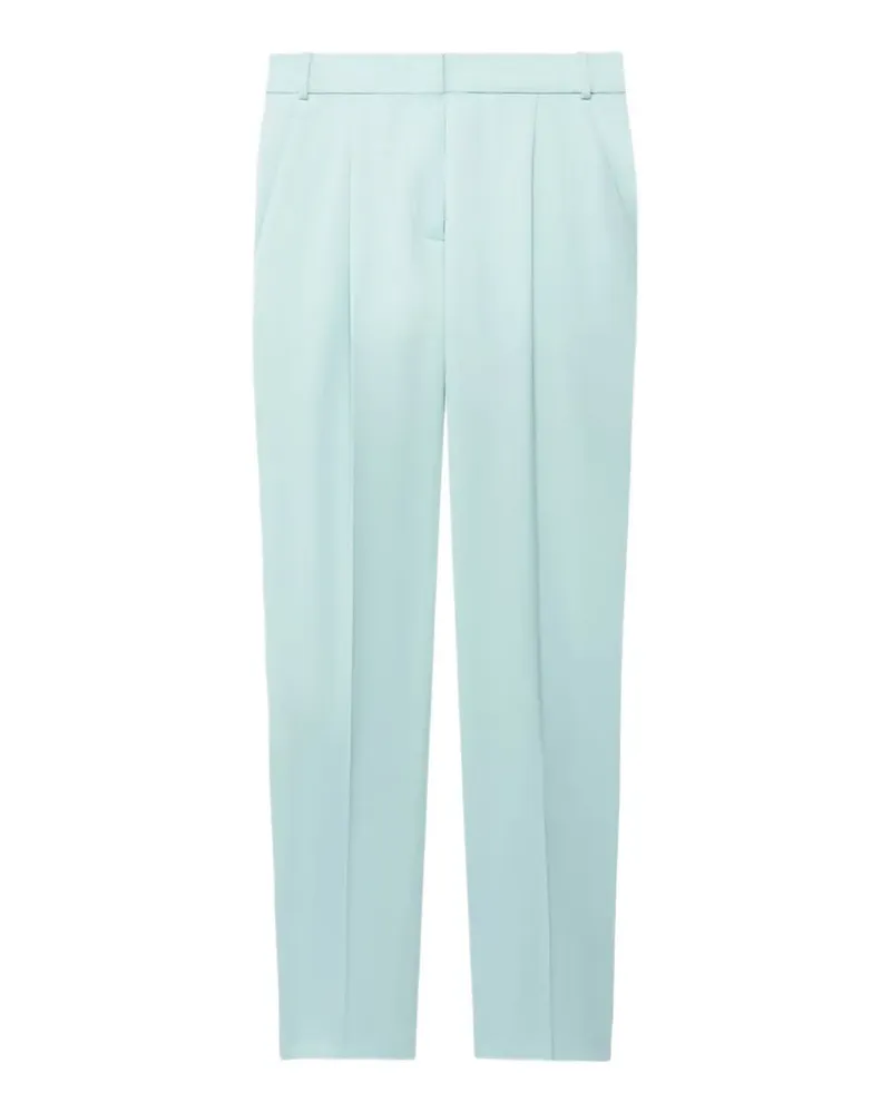 Another Tomorrow Peg pleated trousers - Blau Blau