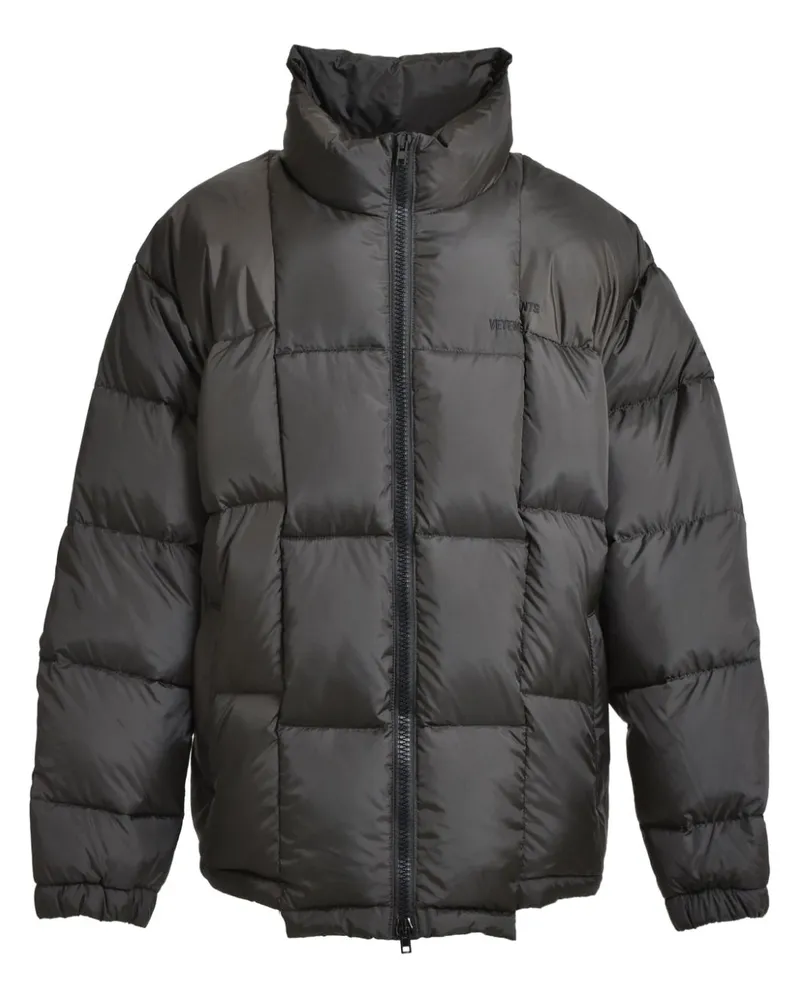 VETEMENTS Gefütterte Jacke mit Logo-Stickerei - Schwarz Schwarz