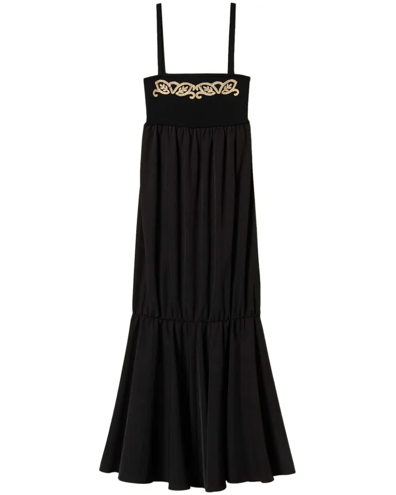 Twin-Set Gestricktes Midikleid - Schwarz Schwarz