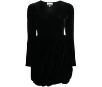 Gerafftes Midikleid - Schwarz