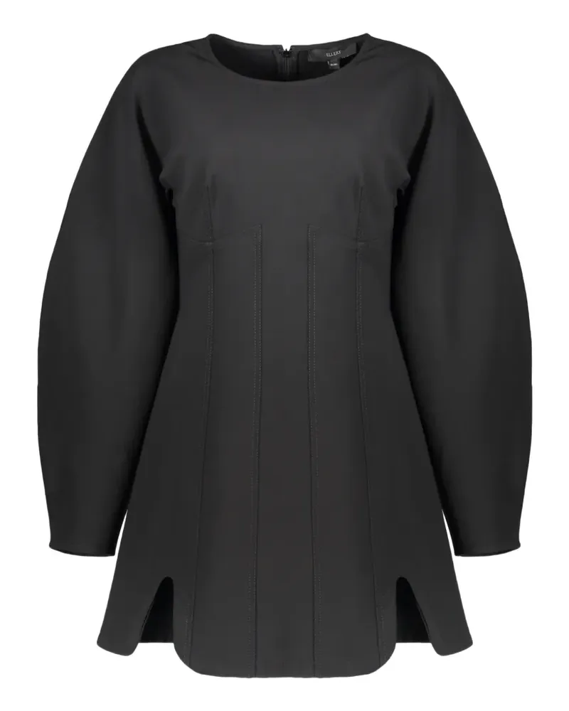 ELLERY seam-detail voluminous-sleeve mini dress - Schwarz Schwarz