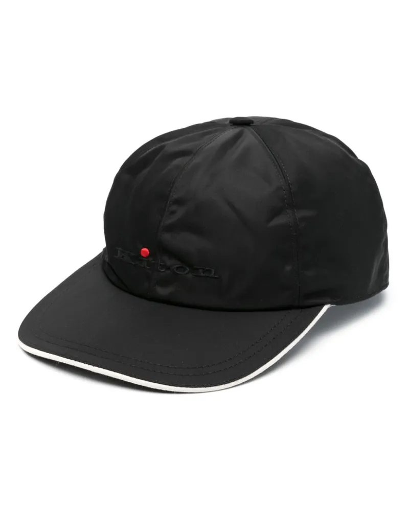 Kiton Baseballkappe mit Logo-Stickerei - Schwarz Schwarz