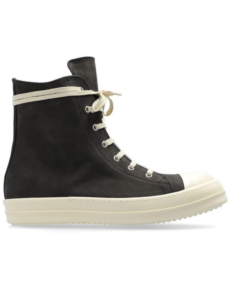 Rick Owens High-Top-Sneakers mit Schnürung - Schwarz Schwarz