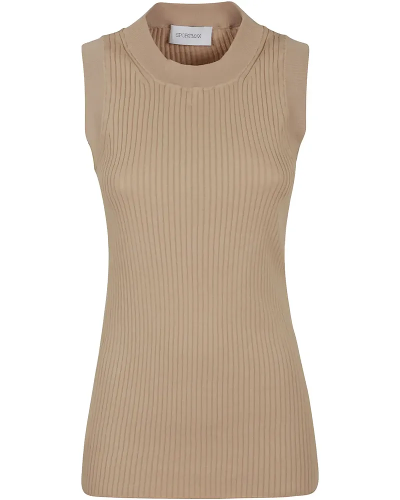 SPORTMAX Geripptes Top - Nude Nude