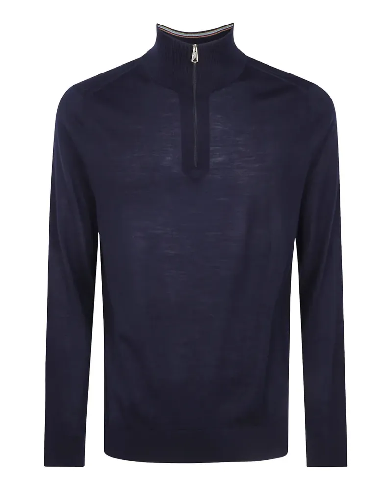 Paul Smith quarter-zip merino wool sweater - Blau Blau