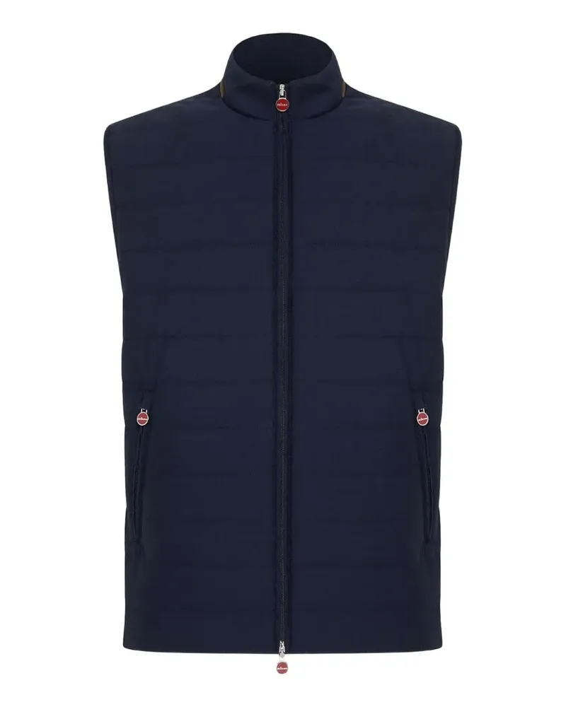 Kiton Gesteppte Weste - Blau Blau