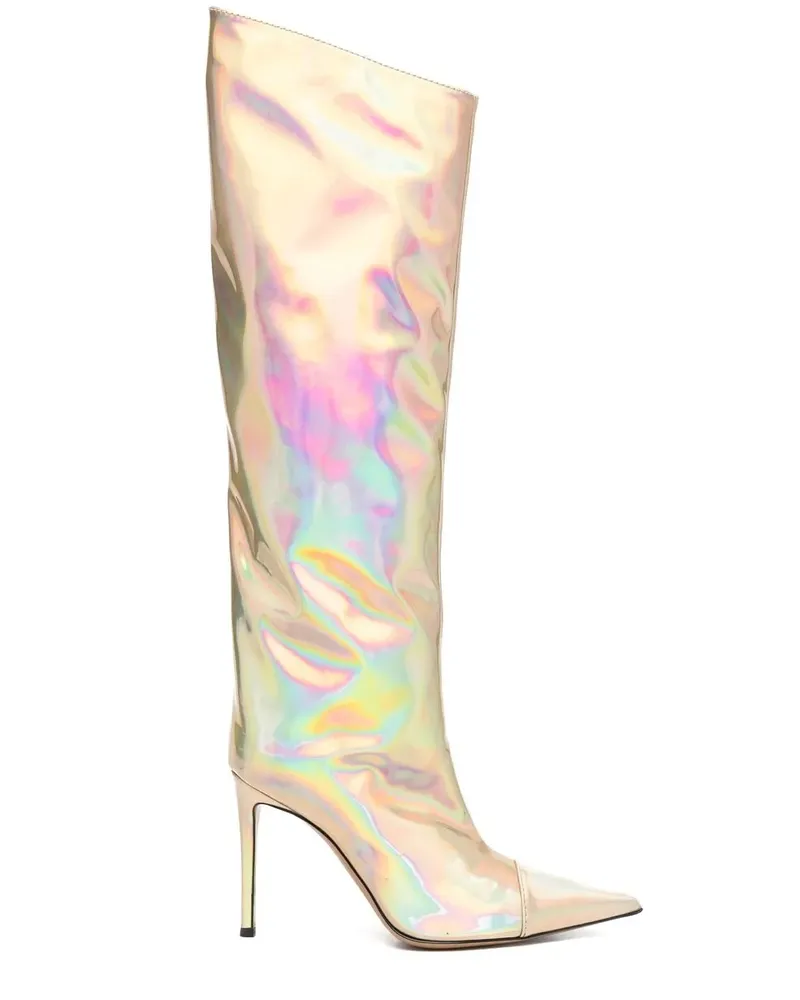 Alexandre Vauthier Kniehohe Stiefel 100mm - Gold Gold