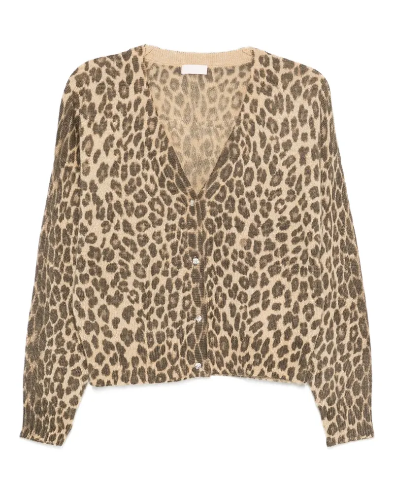 Liu Jo Cardigan mit Leoparden-Print - Braun Braun