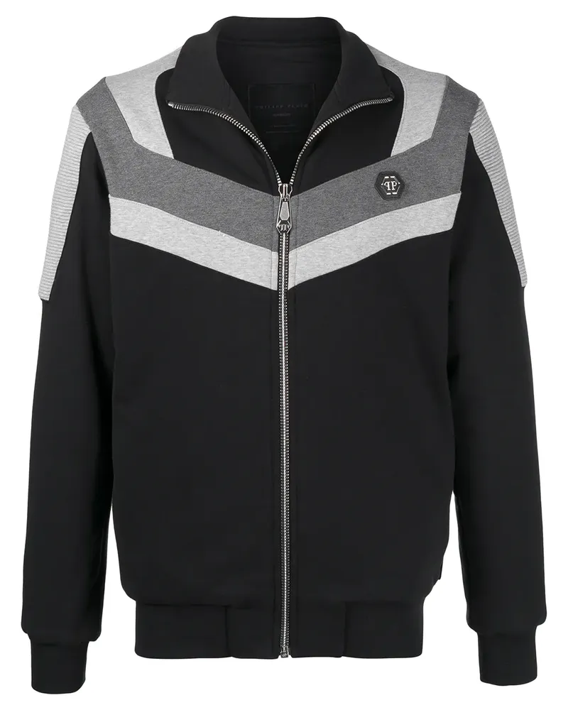 Philipp Plein Sportjacke mit Einsätzen - Schwarz Schwarz