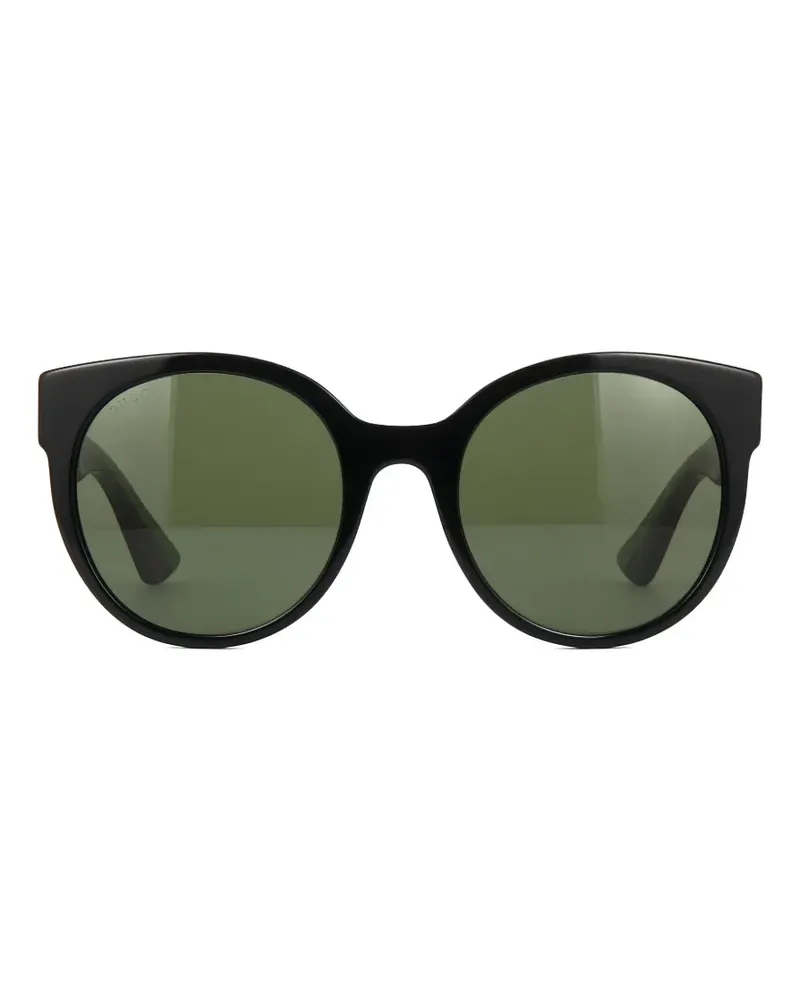 Gucci Web-detailing round-frame sunglasses - Schwarz Schwarz
