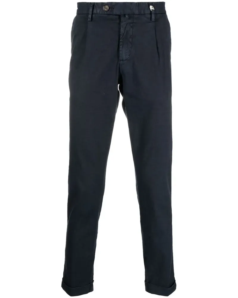 MYTHS Halbhohe Slim-Fit-Hose - Blau Blau