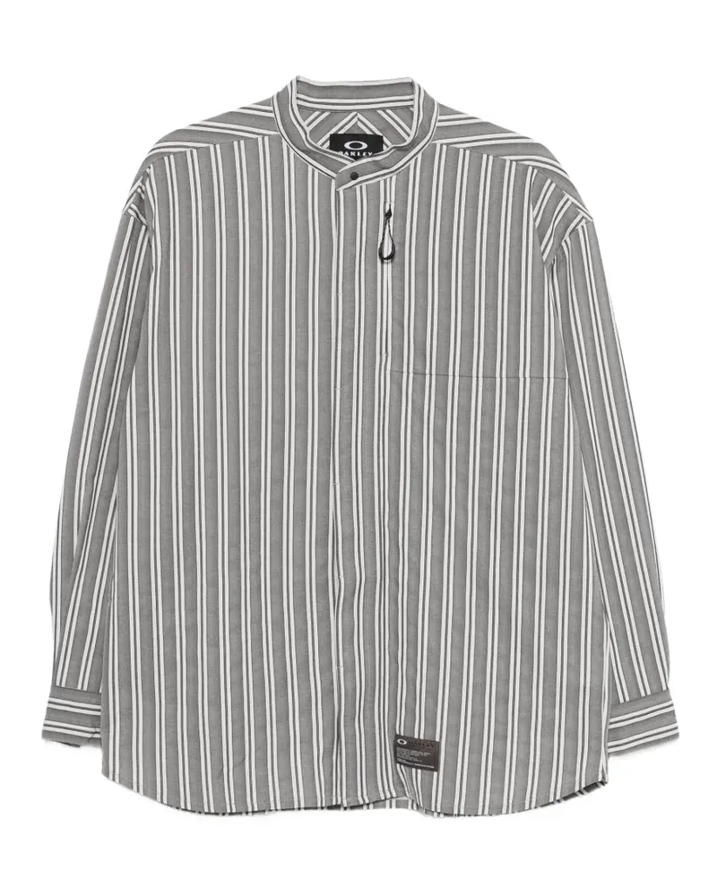 Oakley Gestreiftes Hemd mit Stehkragen - Grau Grau