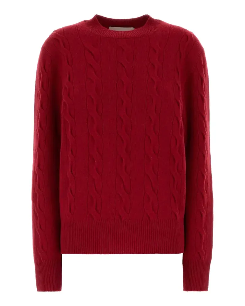 AMI Paris Pullover mit Zopfmuster - Rot Rot