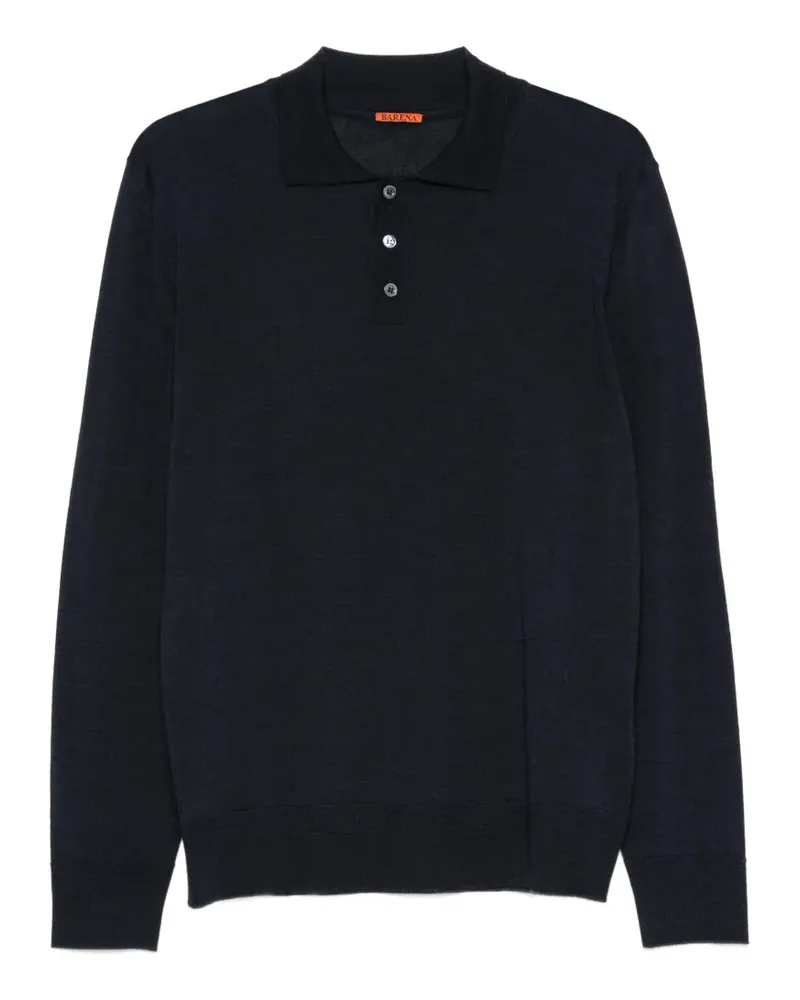BARENA Langärmeliges Poloshirt - Blau Blau