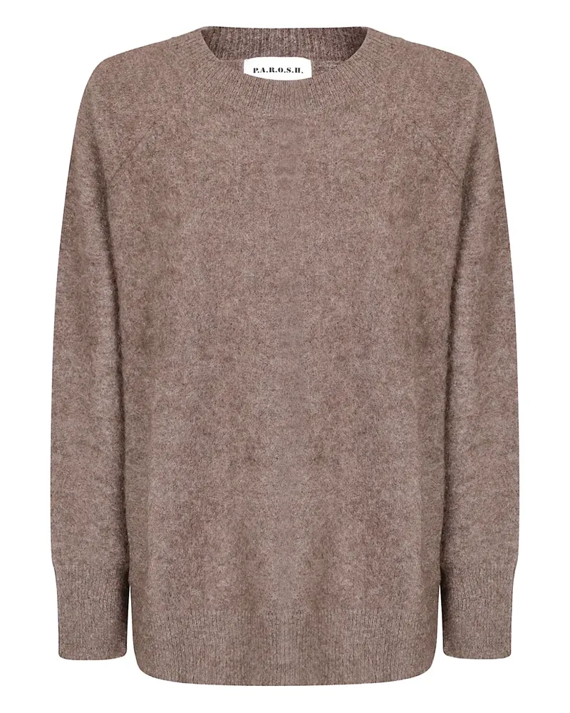 P.A.R.O.S.H. P.A.R.O H. Pullover mit Rundhalsausschnitt - Braun Braun