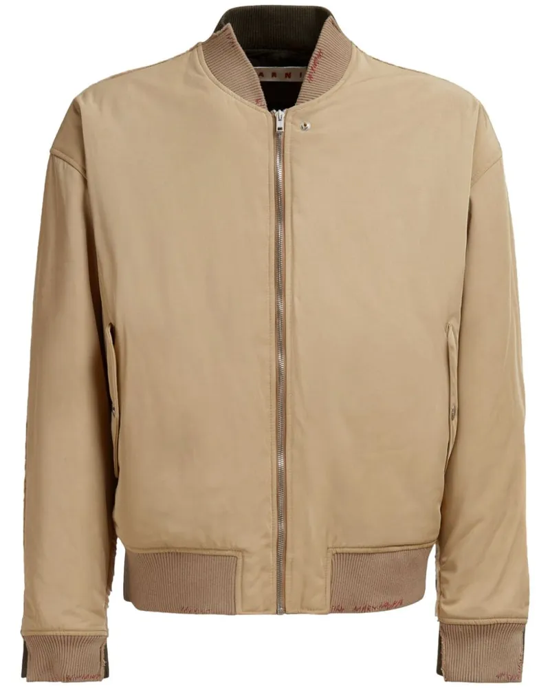 Marni Zweifarbige Bomberjacke - Nude Nude