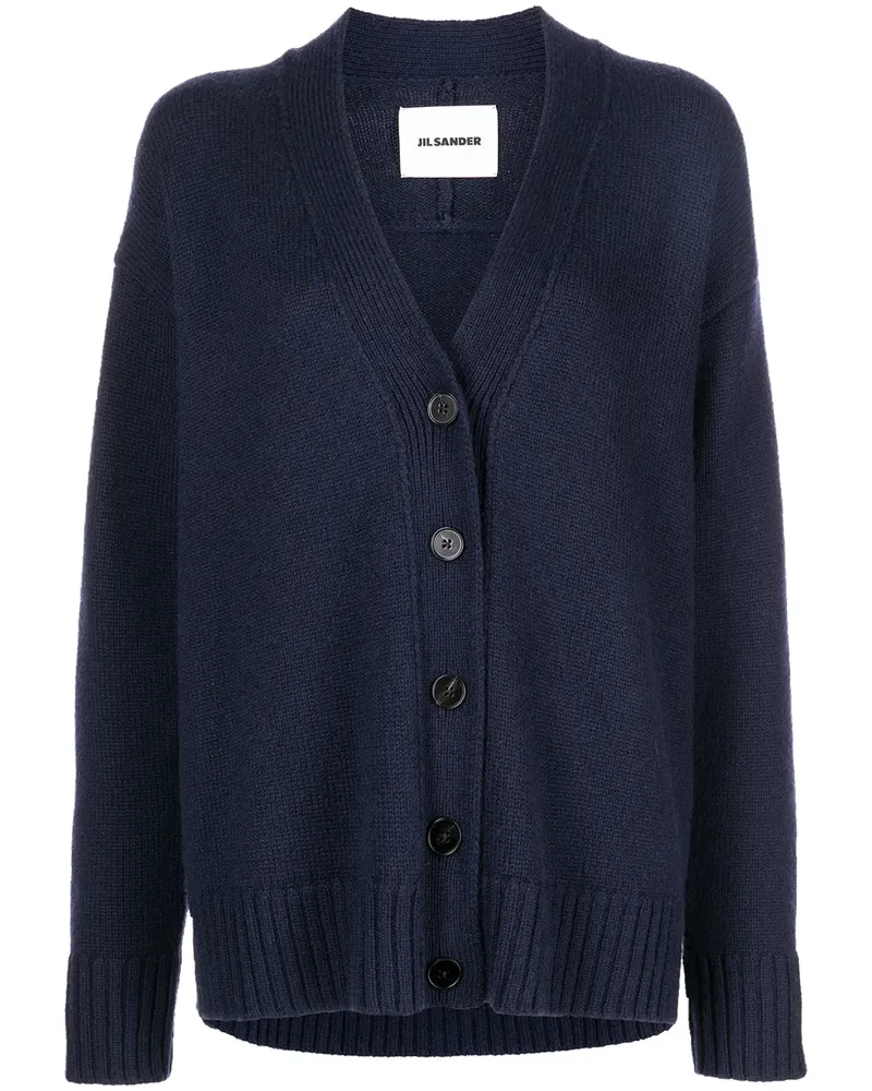 Jil Sander Cardigan mit V-Ausschnitt - Blau Blau