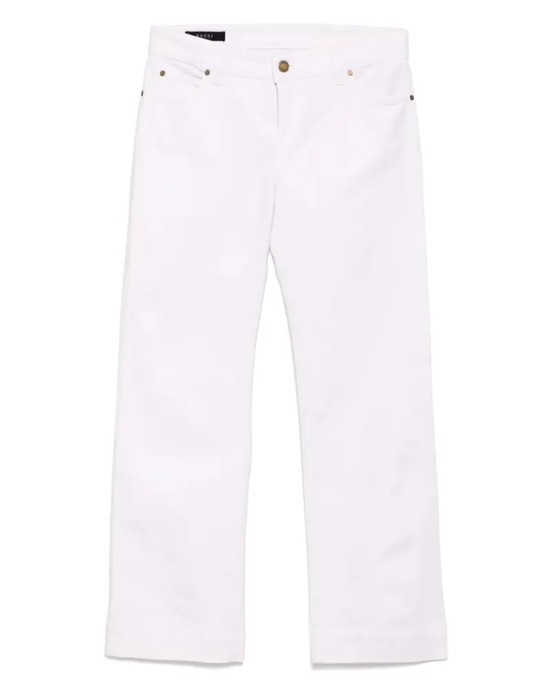 Gucci Ausgestellte Jeans mit grafischem Print - Weiß Weiß