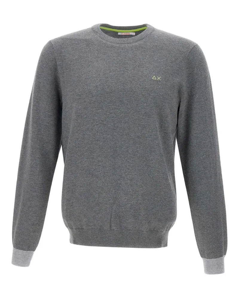 Sun68 elbow-patch logo sweater - Grau Grau