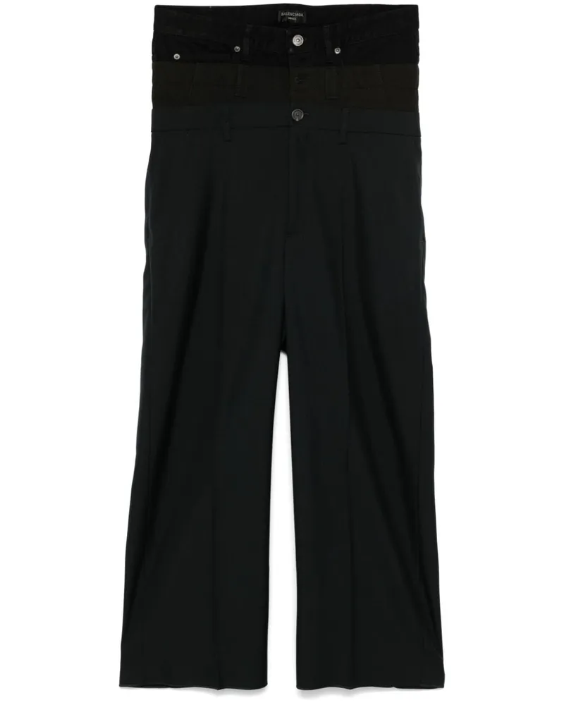 Balenciaga Hose im Layering-Look - Schwarz Schwarz