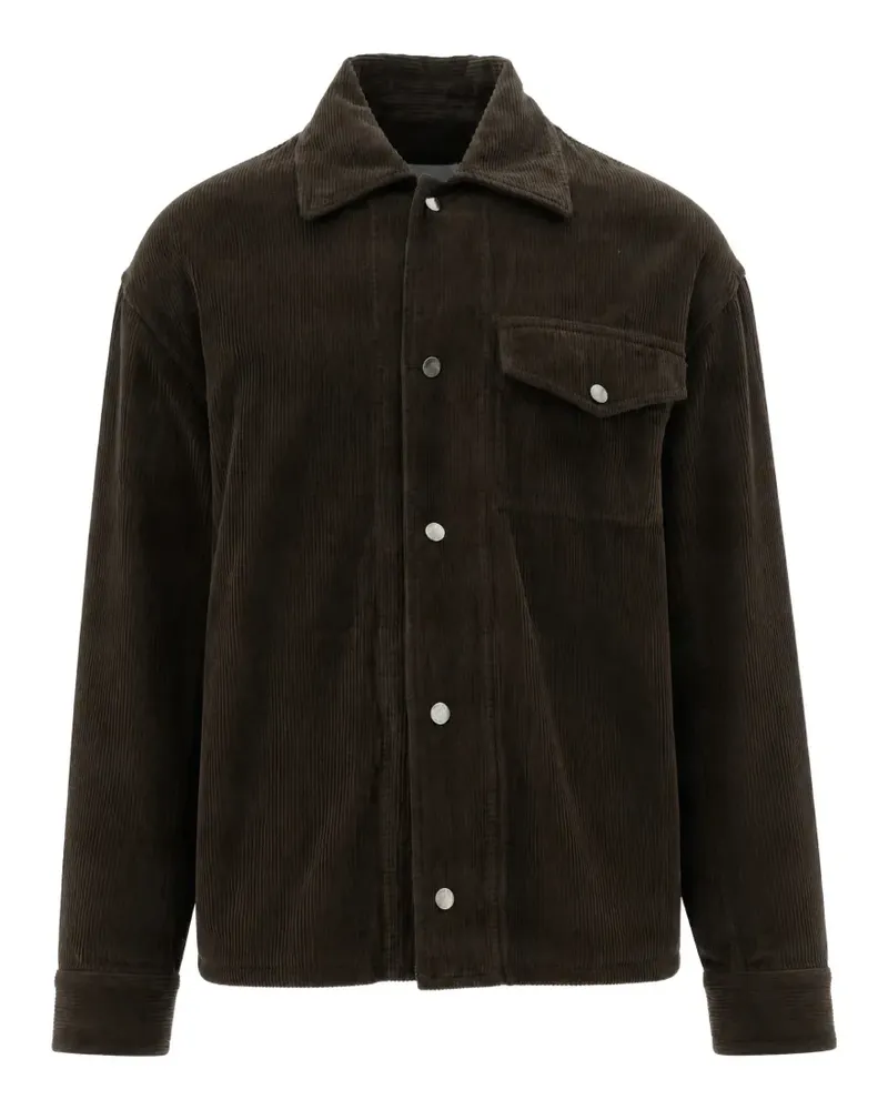 Paolo Pecora Milano corduroy chest-pocket jacket - Braun Braun