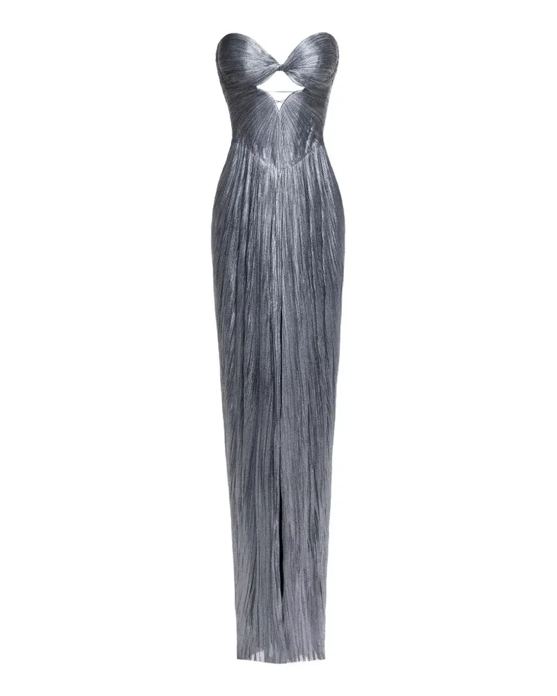 Maria Lucia Hohan Stephanie cut-out pleated maxi dress - Silber Silber