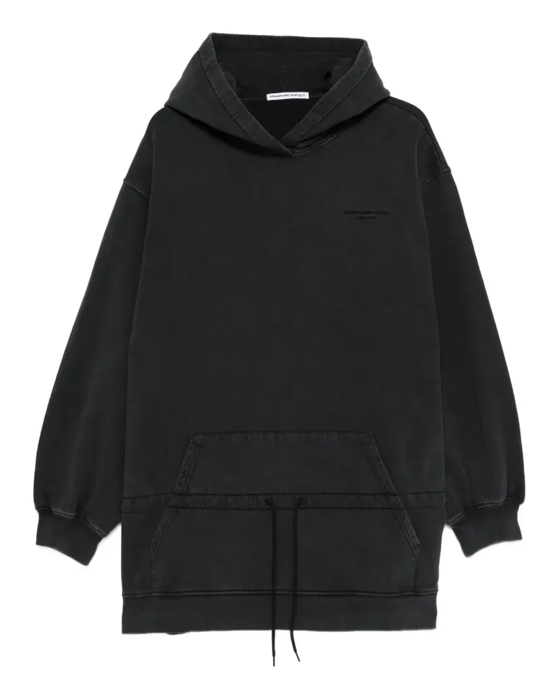 Alexander Wang hoodie mini dress - Schwarz Schwarz